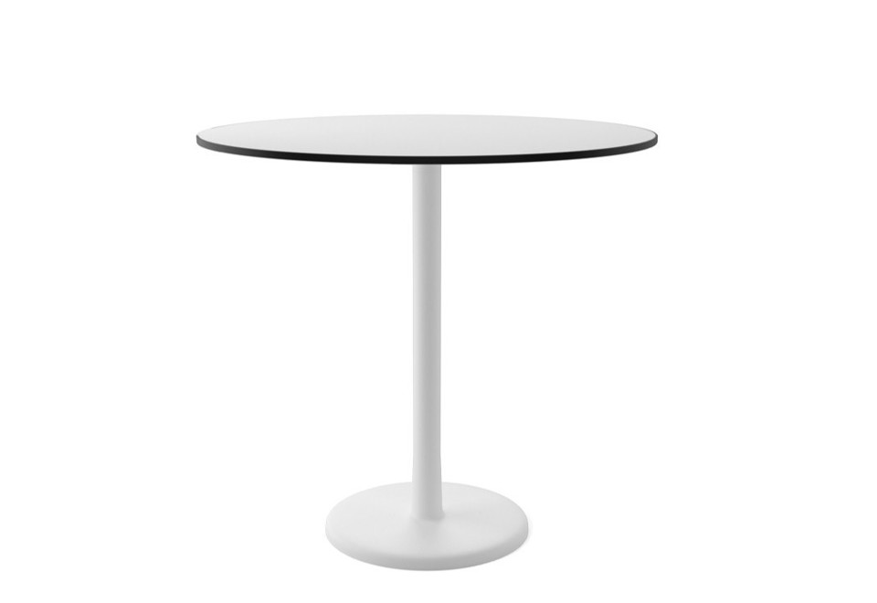 seconda foto ALFIERE B/T 800 Tavolo rotondo in metallo verniciato e top in HPL