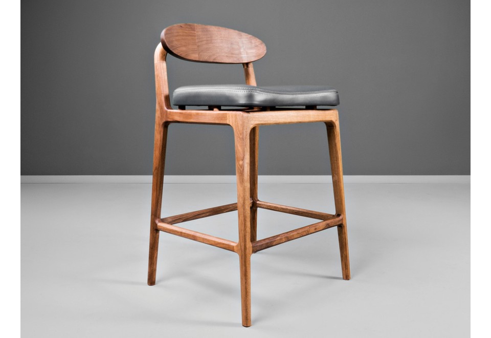 prima foto LABOR Sgabello alto da bar imbottito in pelle