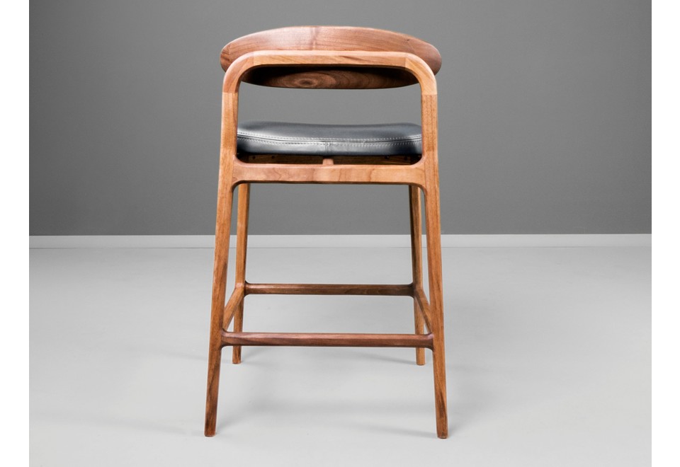 terza foto LABOR Sgabello alto da bar imbottito in pelle