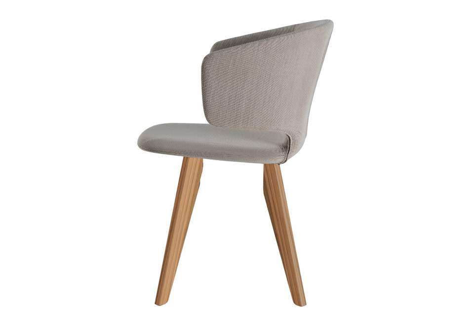seconda foto TAORMINA WOOD 565 Sedia sfoderabile con braccioli