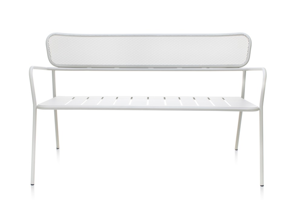 prima foto TOTEM Panca da giardino in metallo con schienale