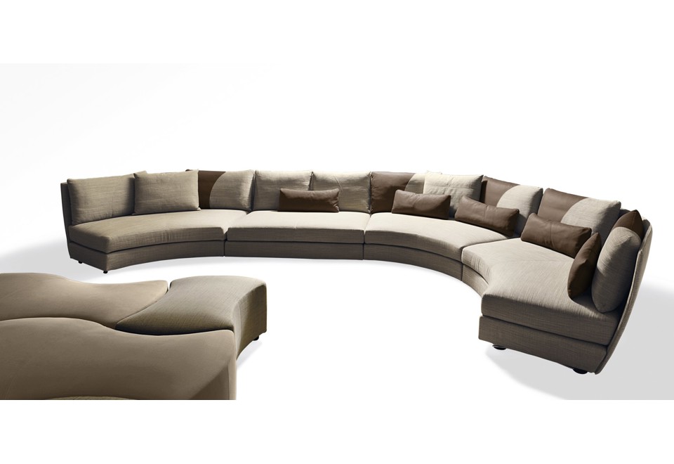 seconda foto DHOW Divano componibile curvo in tessuto