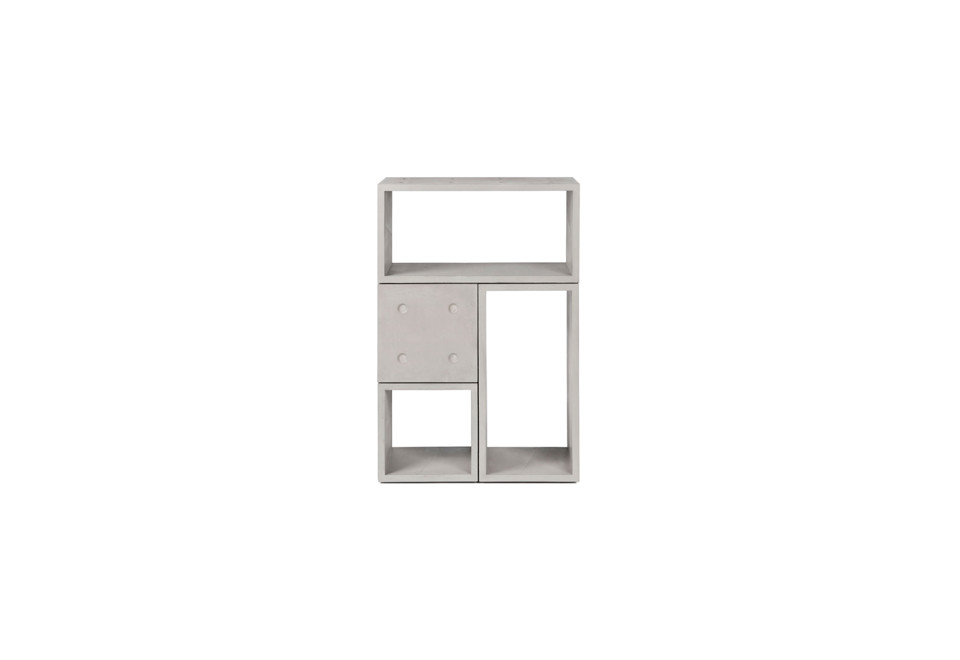 terza foto DICE COMBO 2M+2L Libreria componibile in calcestruzzo