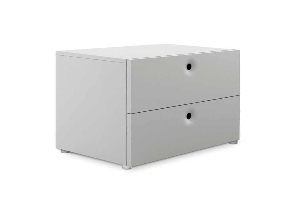 prima foto ANISH Comodino con cassetti in legno impiallacciato o laccato