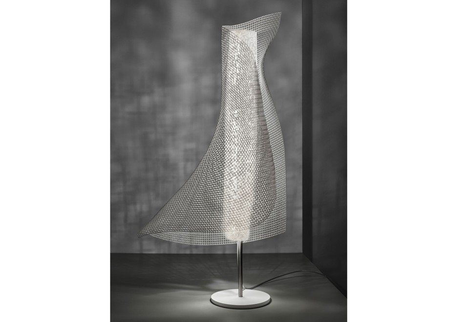 seconda foto CLARA Lampada da tavolo a LED in acciaio inox