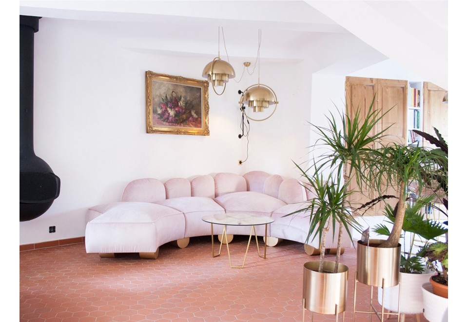 seconda foto LAB COTIGNAC Divano componibile curvo in velluto