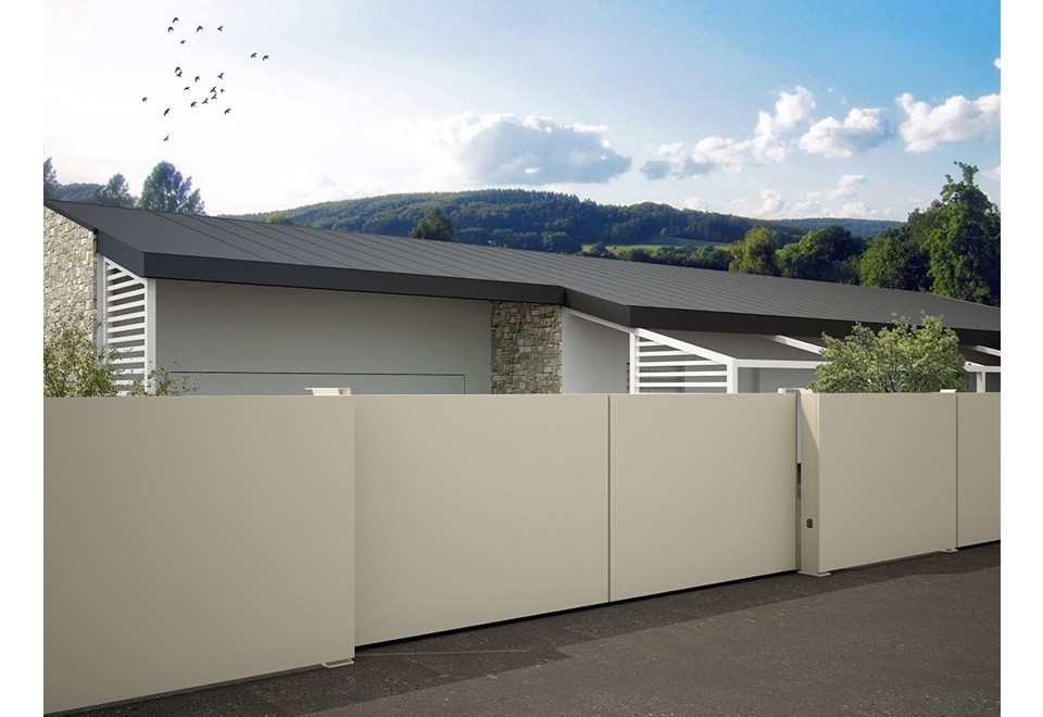seconda foto INVISIBLE WALL & GATE Portone da garage / recinzione in lamiera zincata