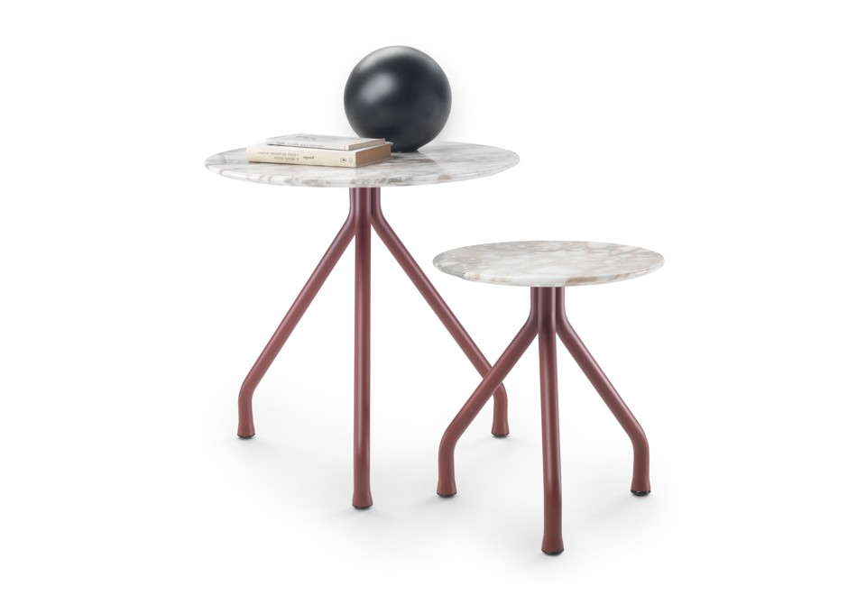 prima foto ACADEMY Tavolino da caffè in allumino e piano in marmo