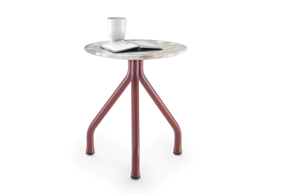 terza foto ACADEMY Tavolino da caffè in allumino e piano in marmo