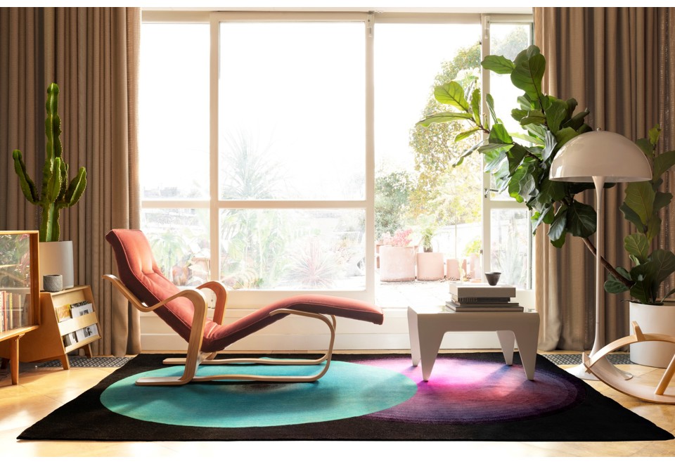 seconda foto BENITA Tappeto fatto a mano rettangolare in lana tibetana