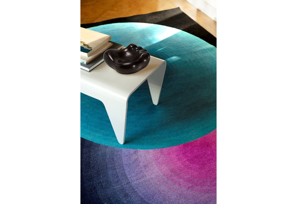 terza foto BENITA Tappeto fatto a mano rettangolare in lana tibetana