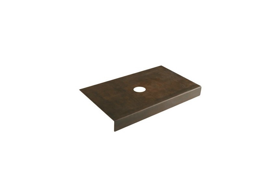 prima foto DREAM Piano lavabo in acciaio Corten™