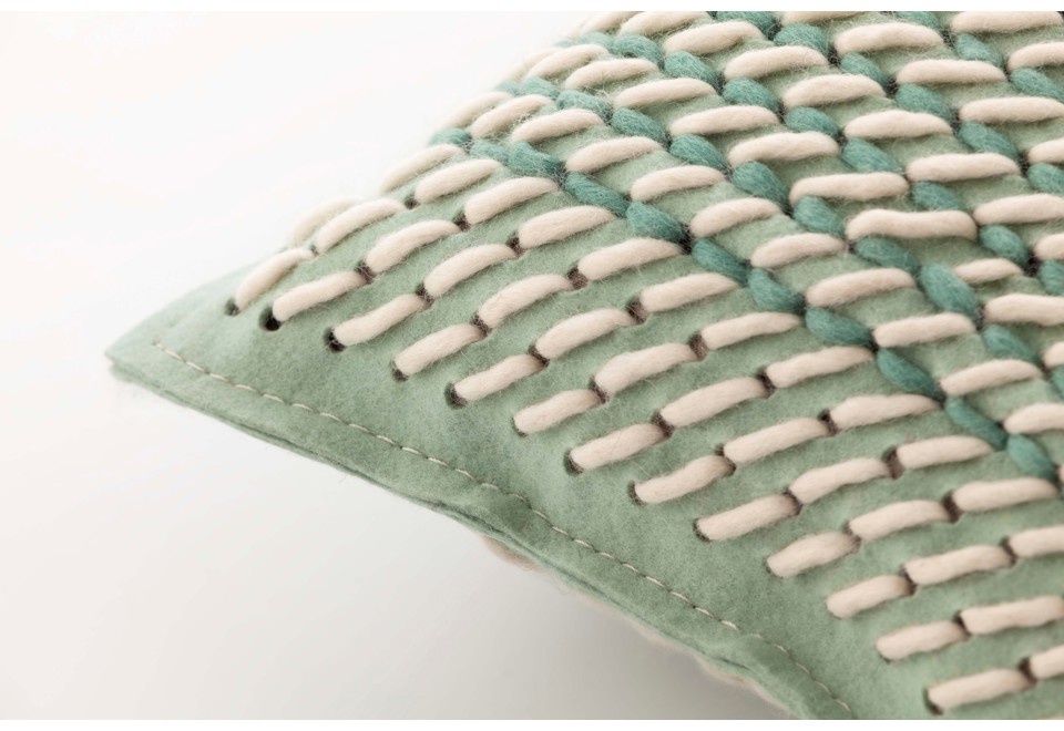 seconda foto CANEVAS GEO GREEN Cuscino rettangolare in tessuto