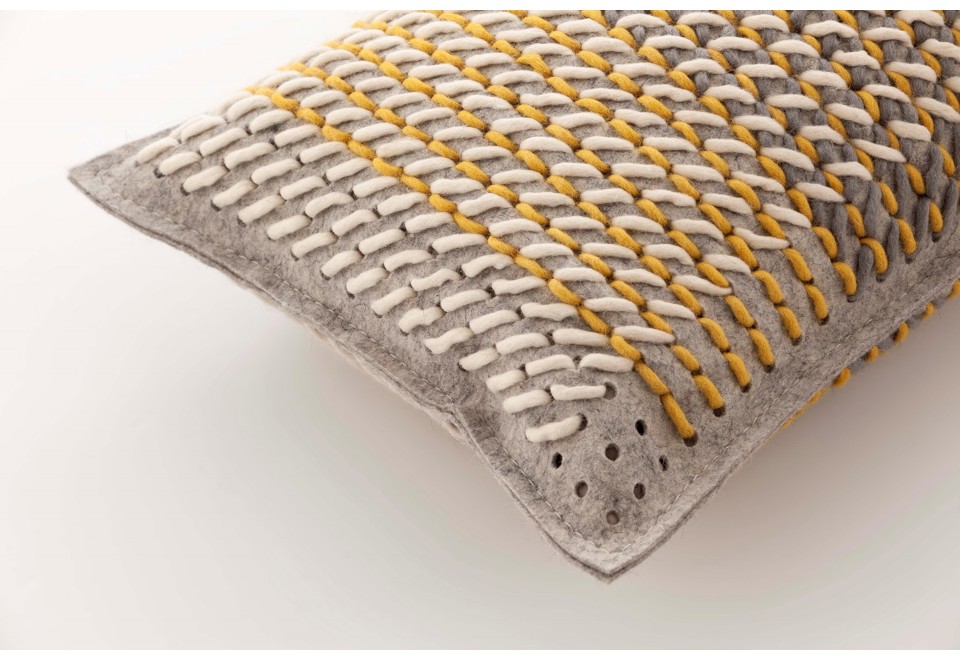 terza foto CANEVAS GEO GREY Cuscino rettangolare in tessuto