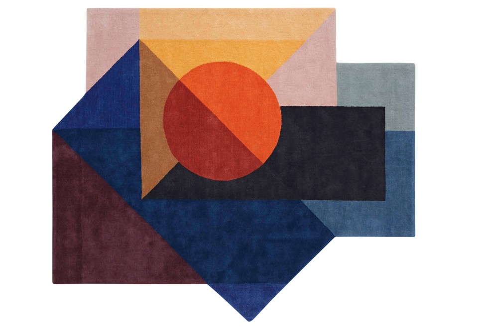 prima foto ZOE KUBB Tappeto in lana a motivi geometrici