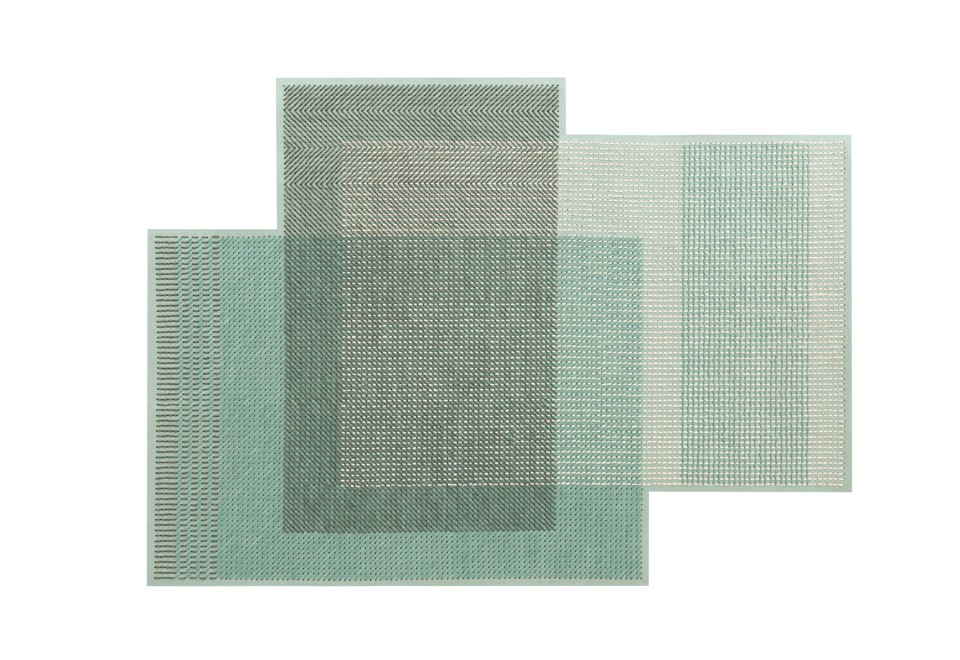 prima foto CANEVAS GEO GREEN Tappeto in lana