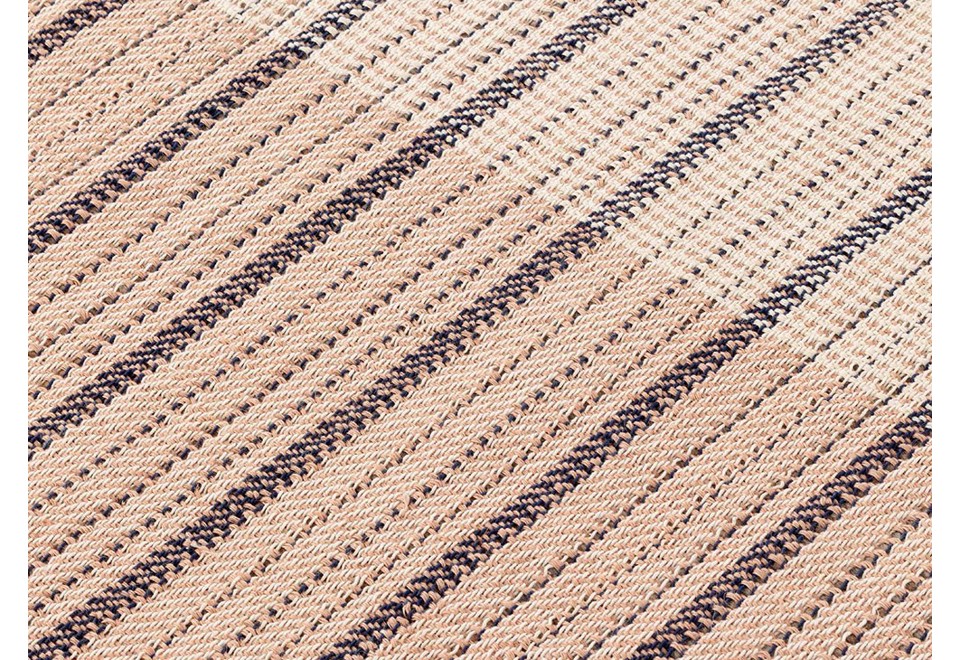 terza foto REVERSIBLE PINK Tappeto rettangolare in lana, lino e cotone