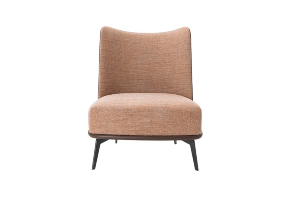 seconda foto DEBBIE Poltrona in tessuto con schienale alto