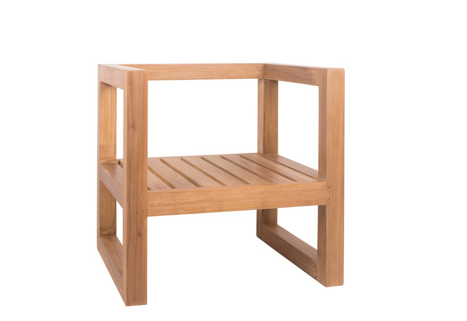 seconda foto BOXER Poltroncina da giardino in teak con braccioli