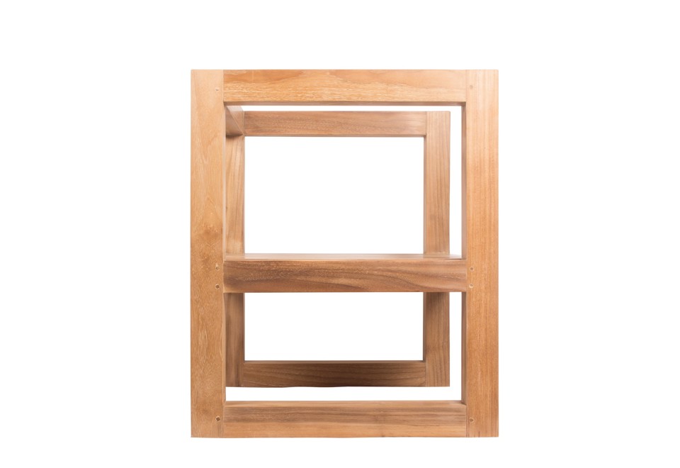 terza foto BOXER Poltroncina da giardino in teak con braccioli