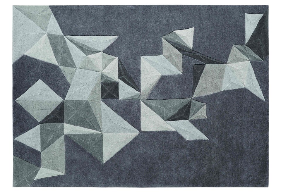 prima foto TOULEMONDE BOCHART PLIAGES Tappeto in lana a motivi geometrici