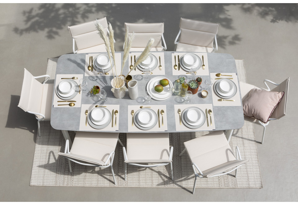 terza foto ANCÔNE OPALE Tavolo da giardino rettangolare