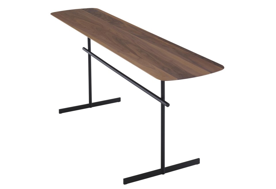 seconda foto PRADO Tavolino rettangolare in acciaio e legno