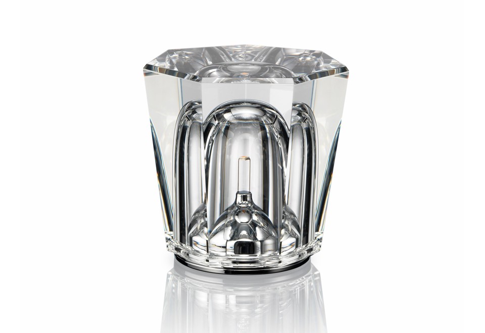 prima foto XTAL Lampada da tavolo a LED a batteria in cristallo con ricarica USB