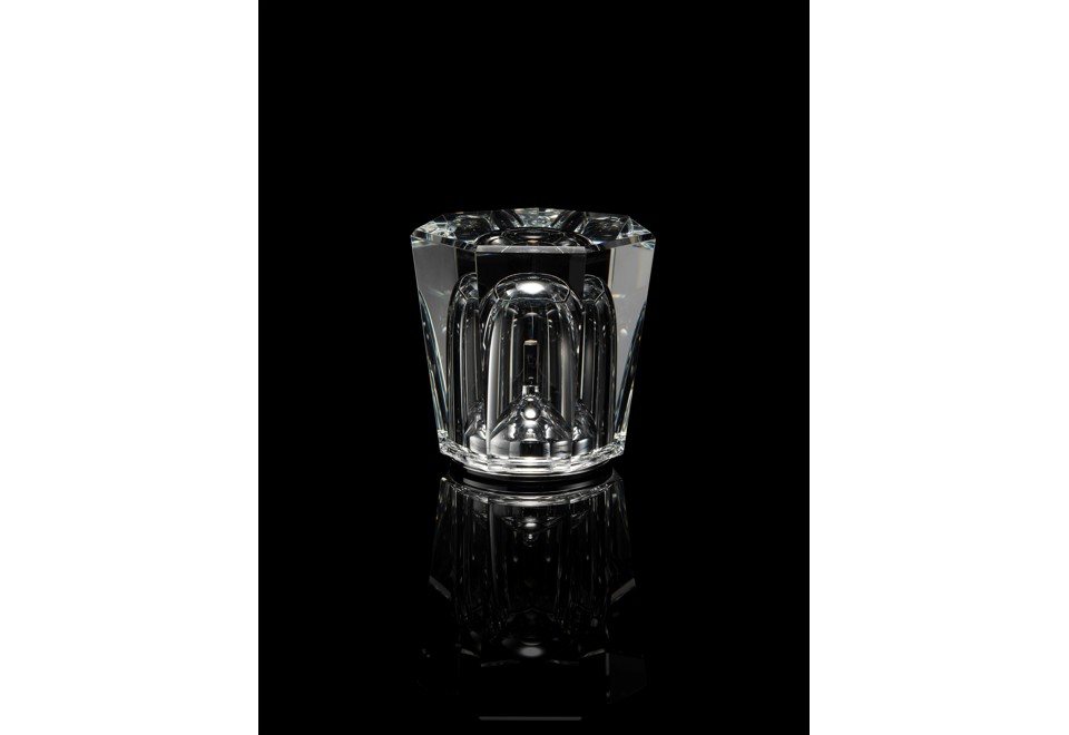 terza foto XTAL Lampada da tavolo a LED a batteria in cristallo con ricarica USB