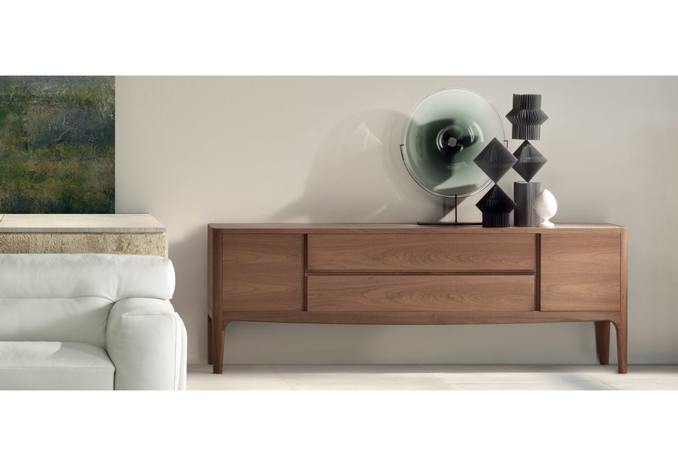 terza foto FORTUNA Madia in legno in stile moderno con ante a battente con cassetti