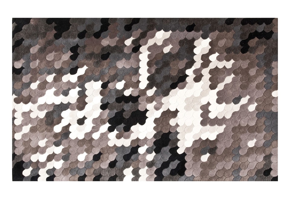 prima foto SKULL Tappeto optical in lana