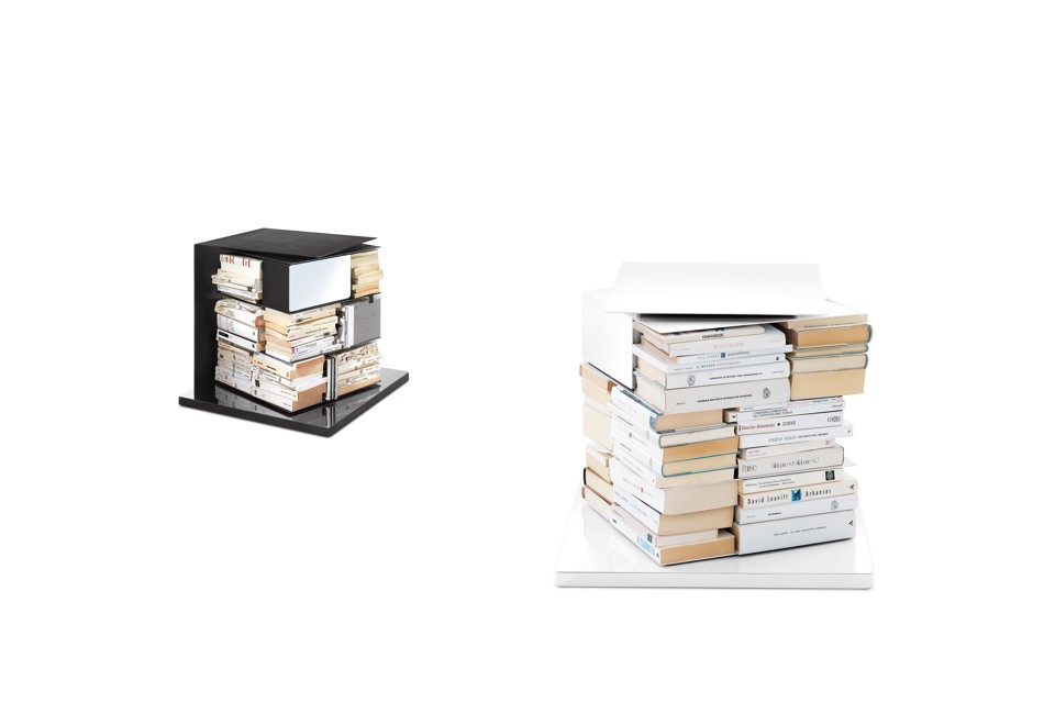terza foto PTOLOMEOX4 SHORT Libreria a giorno girevole in metallo