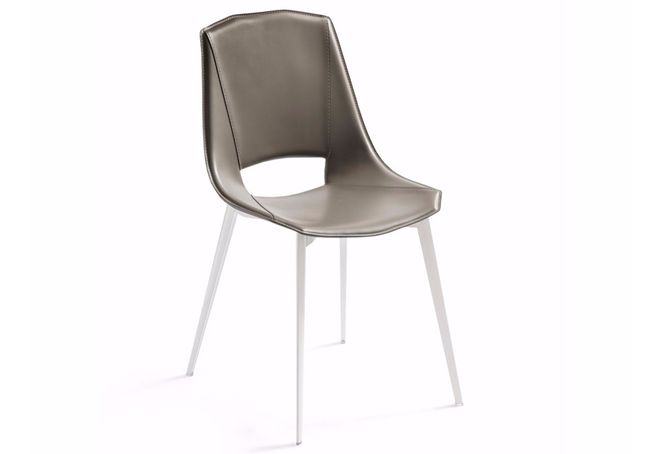 prima foto EVA 1 Sedia in cuoio rigenerato