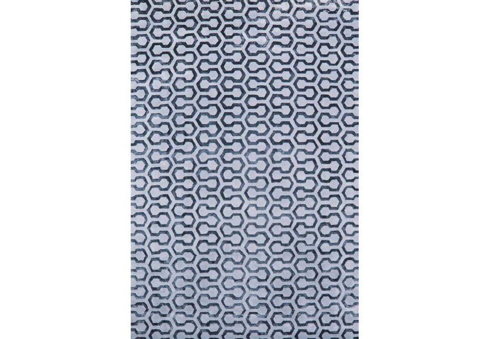 prima foto ICON HONEY BLUE Tappeto annodato a mano 80 nodi