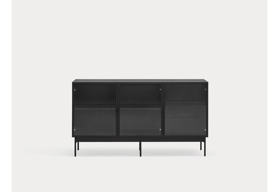 terza foto BLUR Madia in legno impiallacciato e vetro