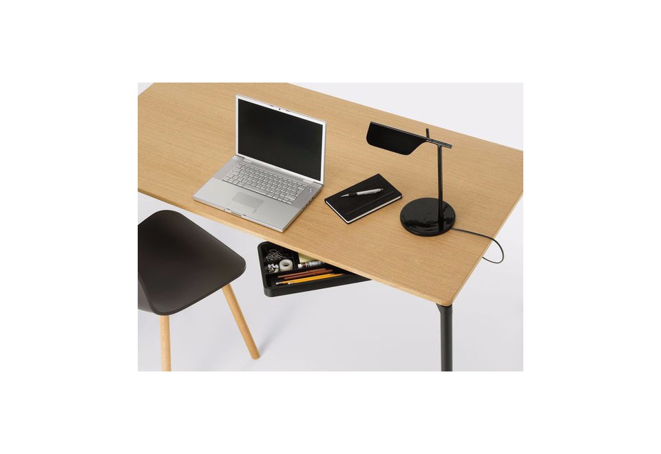 seconda foto MAP TABLE HOME DESK Scrivania rettangolare in legno impiallacciato