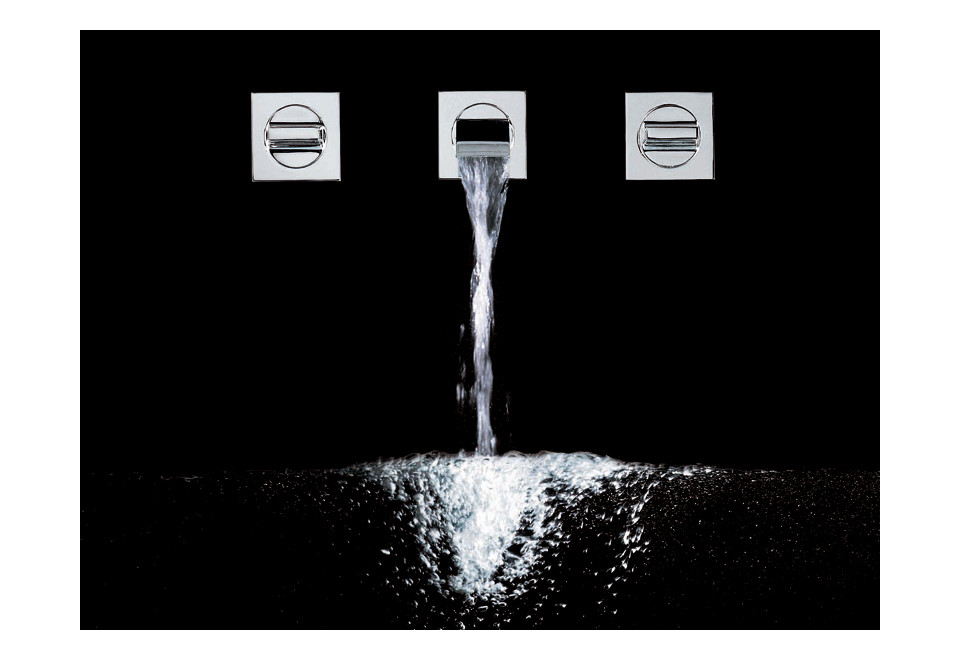 seconda foto AGUABLU Rubinetto per lavabo a 3 fori a muro
