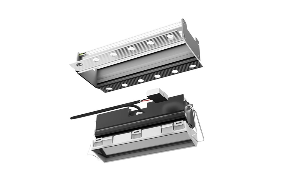 seconda foto SHARP WALLWASHER Faretto rettangolare a soffitto da incasso