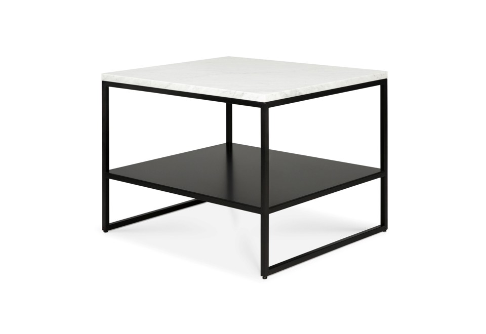 prima foto STONE Tavolino in metallo con piano in marmo di Carrara