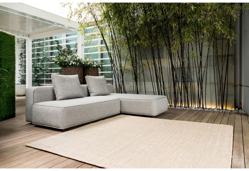 seconda foto COCONUTRUG TERRA FRESCA 200x300 cm Tappeto a tinta unita fatto a mano rettangolare in fibre vegetali