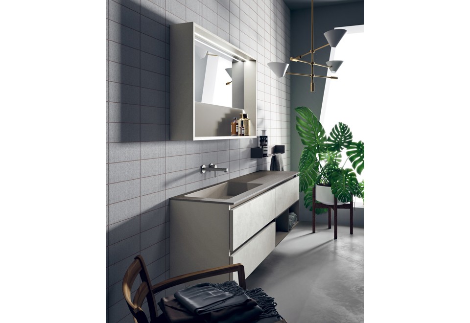 terza foto MODO PROJECT 02 Arredo bagno completo in melaminico e legno laccato