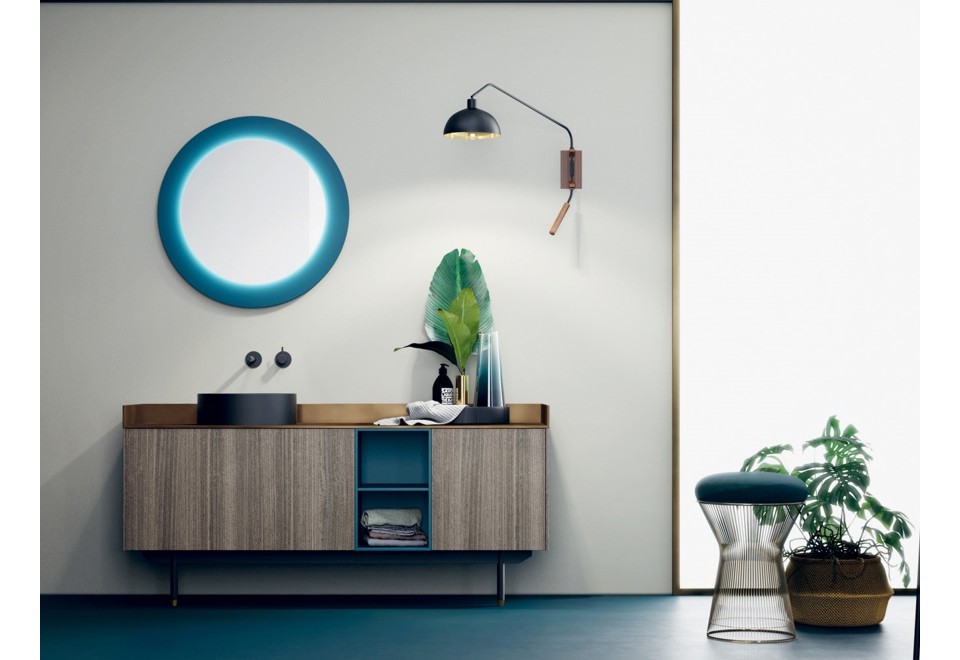 prima foto MODO PROJECT 01 Arredo bagno completo in metallo ossidato e melaminico