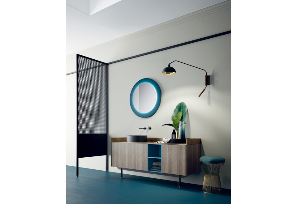 terza foto MODO PROJECT 01 Arredo bagno completo in metallo ossidato e melaminico