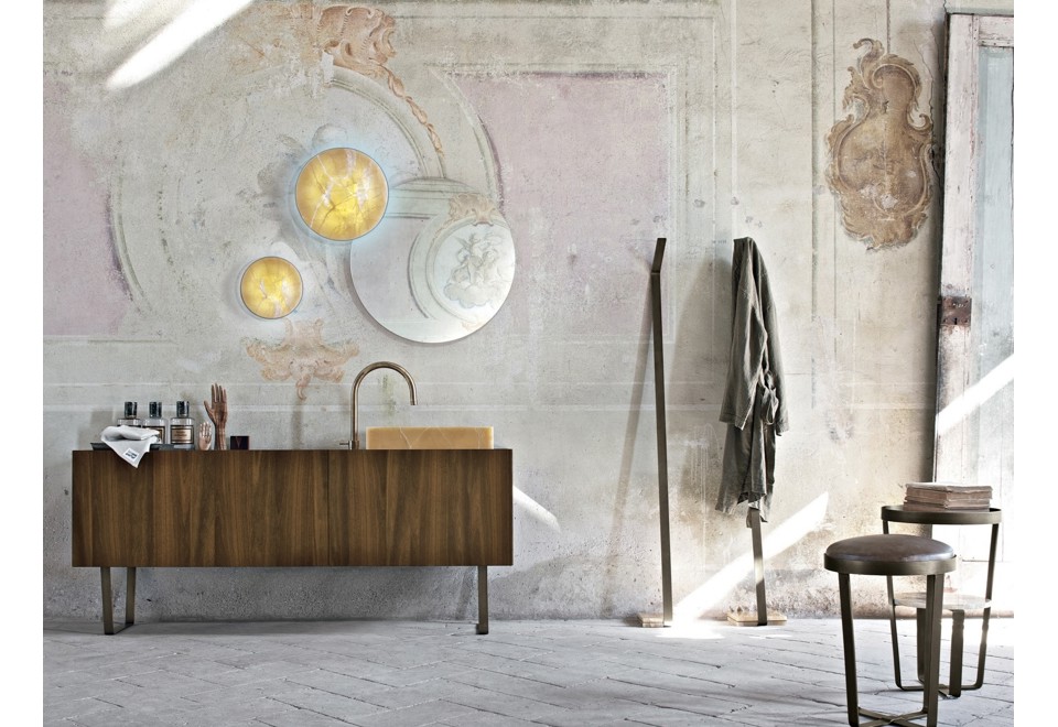 prima foto MUST 01 Arredo bagno completo in rovere termocotto e onice