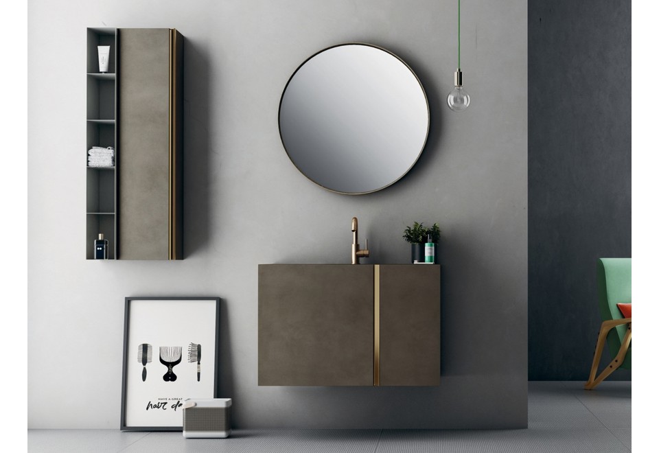 prima foto OPERA 04 Arredo bagno in legno laccato e metallo