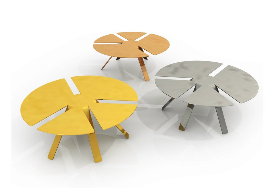 prima foto PACE Tavolino basso rotondo in alluminio