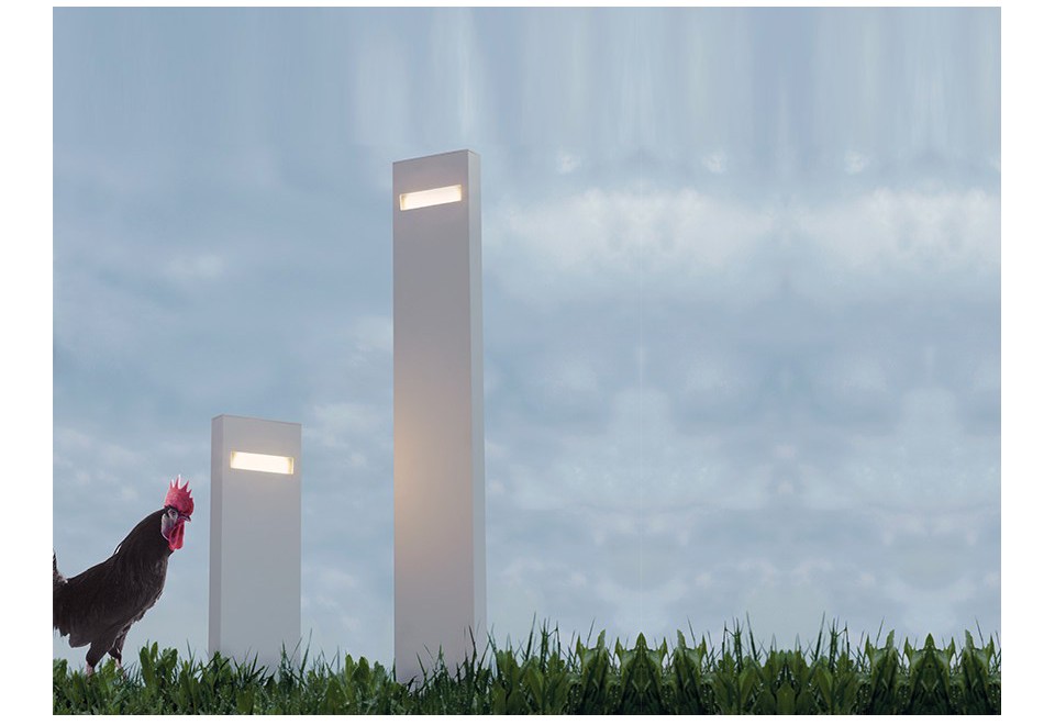 seconda foto NUDA Paletto luminoso a LED in alluminio