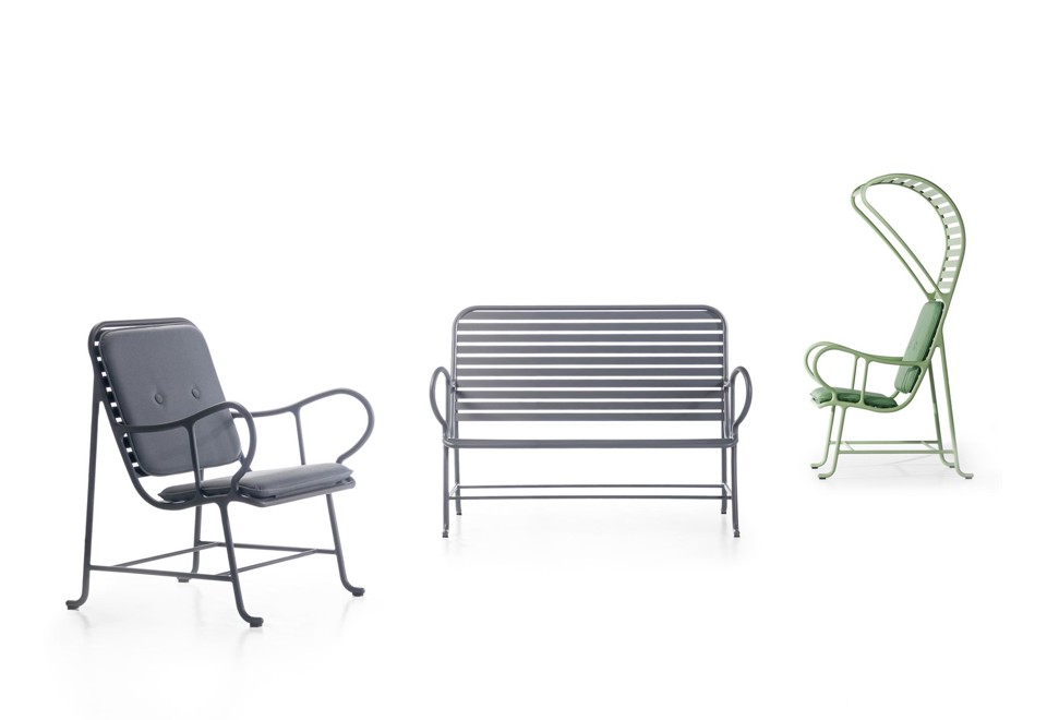 seconda foto GARDENIAS Panca da giardino con braccioli