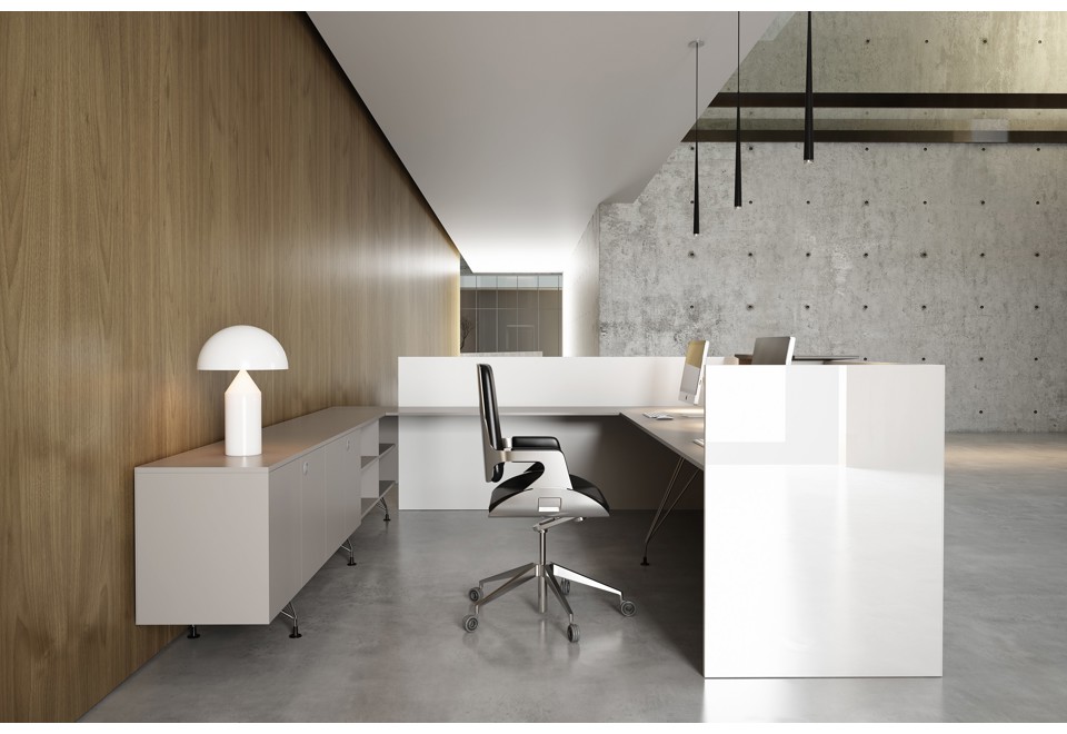 Banco Reception 140x60x110cm Bianco Con Cassetti - Per Negozi, Salon, Hotel E Uffici - Foto 10