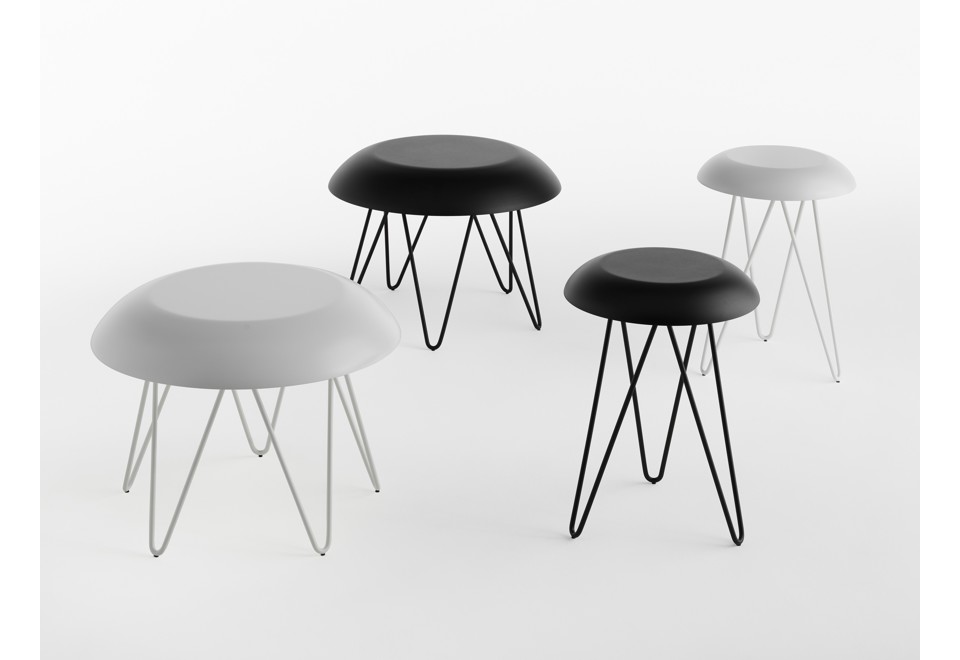 terza foto MEDUSE Tavolino basso di servizio rotondo in metallo